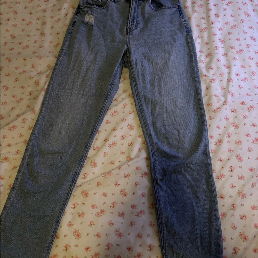 American Eagle Outfitters Women’s Light Blue Straight Jeans